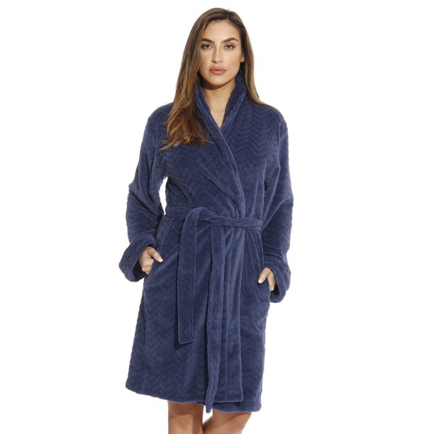 Just Love Just Love Chevron Bath Robes for Women (Navy, XLarge