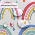 thumbnail image 4 of Fun Rainbow Shower Curtain for Kids, Colorful Rainbow Polka Dot Lovely Bathroom Curtains, Cute Creative Girls Kids Children Cartoon Fabric Shower Curtain Sets with Hooks 72X72 Inches, 4 of 6