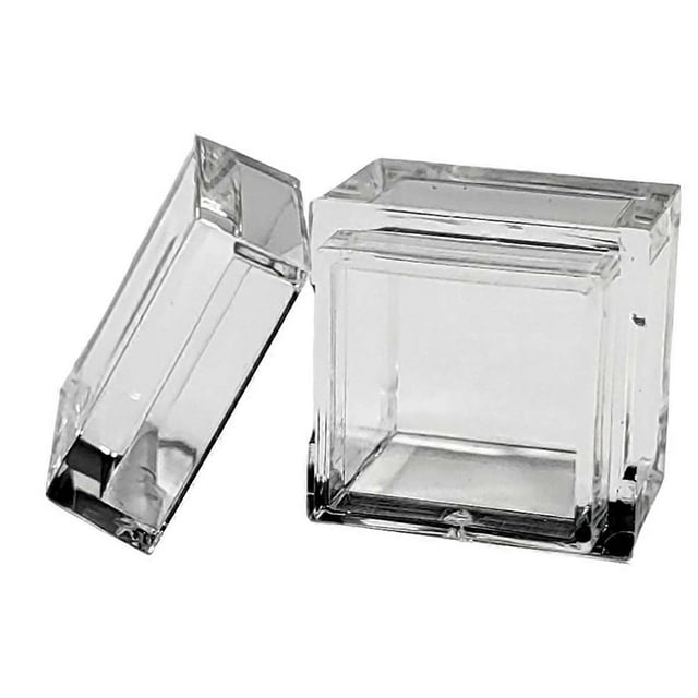 10Pcs Acrylic Box Trays for 0.39Inch 10mm Elements Cubes Clear Case Periodic Table Bracket for Eleme