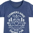thumbnail image 3 of Instant Message - Camping - Campers Have S'more Fun - Toddler & Youth Girls Short Sleeve Graphic T-Shirt, 3 of 6