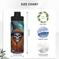 thumbnail image 3 of Yiaed Cartoon Pumpkin Skull Print Sports Insulated Kettle Bottle Reusable Stainless Steel Insulated Cup, Outdoor Portable Casual Stainless Steel Insulation Cup, 3 of 7