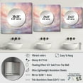 thumbnail image 4 of Designart "Cotton Candy Skies at Sunset III" Landscapes Square Mirror Wall Decor Traditional - Large Pink Square Bathroom Mirror - Square Printed Wall Mirror Art, 4 of 5