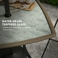 thumbnail image 4 of Outsunny Table de Patio 34 Pieds Table à Manger avec Trou pour Parasol, Brun Foncé (1 Unité), 4 of 10