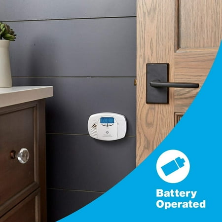 First Alert Carbon Monoxide Detector Alarm|No Outlet Required with Digital Display and Peak Memory, Battery Operated, CO410