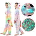 thumbnail image 2 of Pijamas que brillan en la oscuridad para niños, mono de unicornio Kigurumi, monos de franela para niños, pijamas para bebés, ropa de dormir de felpa para niñas, 2 of 4