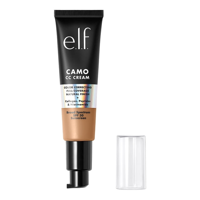 CC Cream e.l.f. Camo SPF 30, corrector de color, tamaño medio, 355 W