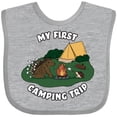 thumbnail image 3 of Inktastic My First Camping Trip-camping Hedgehog Boys or Girls Baby Bib, 3 of 4