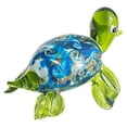 thumbnail image 4 of Figurita de tortuga de cristal artesanal, figura de Animal de tortuga, figura de tortuga marina en miniatura, decoración de escritorio, 4 of 5