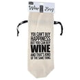 thumbnail image 3 of Drawstring Ribbon Winebag, 5.375 inches x 14 inches, Happiness, 3 of 5