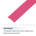 thumbnail image 3 of Uxcell Nylon Webbing Strap Flat 3/8" 50 Yards for DIY Luggage rack Rose Red, 3 of 7
