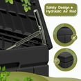 thumbnail image 3 of Vineego Classic Outdoor Weatherproof 82 gal Resin Deck Box, Black, 3 of 7