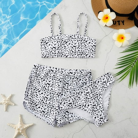 

Cathalem Little Girl Swim Suites Ruffles Swimwear Outfits Hollow Bikini Summer Kids Swimsuit Girls Set 2t Bathing Suit Swimwear White 8 Years