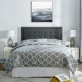thumbnail image 5 of Modern Sleep Melbourne Tufted Upholstered Headboard, Queen, Dark Grey, 5 of 8