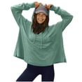 thumbnail image 2 of aidice Womens Sweatshirts Casual Button Lapel Neck Long Sleeve Pullover Shirts Loose Comfy Blouses Tops, 2 of 7