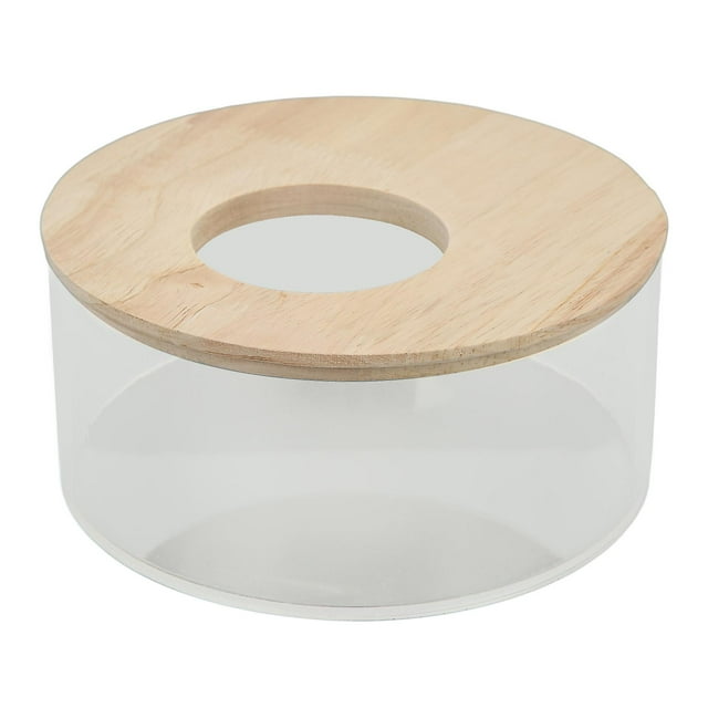 Baignoire de sable pour hamster, petite boîte de sable ronde pour animaux de compagnie, salle de bain en acrylique transparent