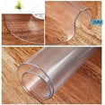 thumbnail image 2 of Crystal Clear Round Tablecover Vinyl Frosted Waterproof Protector 2mm Thick Plastic Matte PVC Table Cover Pad Desk Mat Circular Desk Chair Pad (Size : Dia.59 Inches/Diameter 150cm), 2 of 6