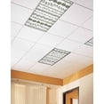 thumbnail image 2 of Fluorescent Light Covers for Ceiling Lights 2 Pack, Dark Sage Green Botanical Magnetic Classroom Light Covers 4x2 Feet, Summer Botanical Leaf Vertical Stripes Fluorescent Ceiling Filters for Office, 2 of 7
