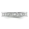 thumbnail image 3 of 14k White Gold Polished Size 8 Channel-set 3 carat Princess Diamond Complete Eternity Band, 3 of 5