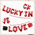 thumbnail image 3 of Decoraciones de despedida de soltera Lucky In Love, 46 unidades, láminas rojas en forma de corazón, 3 of 7