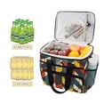 thumbnail image 2 of FORMRS Insulated Cooler Bag 24 Cans Capacity Soft Leakproof Lunch Box with Side Pockets, Red Geometric, 2 of 7