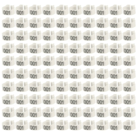 Plastic Letter Pigeon Leg Rings,100PCS/Bag 8MM 001-100 Numbered Letter Pigeon Leg Rings Pigeon Rings High-Intensity Output