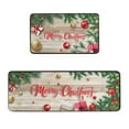 thumbnail image 2 of Boovnll Christmas Kitchen Rugs Set of 2, Absorbent Non-Slip Soft Christmas Rugs Washable for Kitchen, Entrance, Bathroom, Laundry Room Rug, Christmas Decorations, 2 of 7