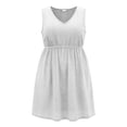 thumbnail image 7 of Summer Beach Dresses for Womens Plus Size Swimsuit Cover Ups Hollow Out Slits V-Neck Beach Coverup Dress XL-5X, 7 of 7