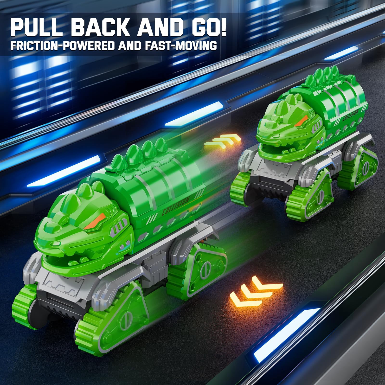 5-in-1 Dinosaur Transforming Robot Toy, Construction Vehicle Set for Kids 3-8, STEM Educational Building Toy Cars