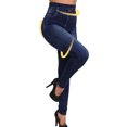 thumbnail image 2 of Womens Denim Print Leggings High Waist Fake Jeans Butt Lifting  Trouser Skinny Pants Look Print Jeggings, 2 of 8