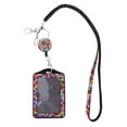 thumbnail image 3 of Yunhgft Portable Black Rhinestone Lanyard w/ Retractable Reel Card ID Badge Holder, 3 of 5