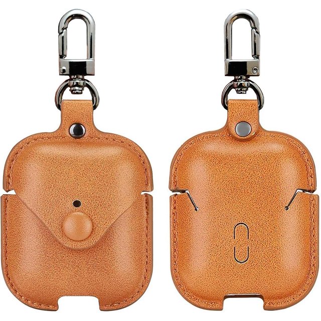 Funda De Carga Para Apple Airpods, Funda De Cuero Pu Compatible Con Apple Airpods 1/2 Funda De Carga - Amarillo