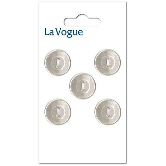 La Vogue 13 mm 2-Hole Button - Pearl Colour, La Vogue buttons and closures offer you the most fashionable and contemporary assortment of styles and colours.