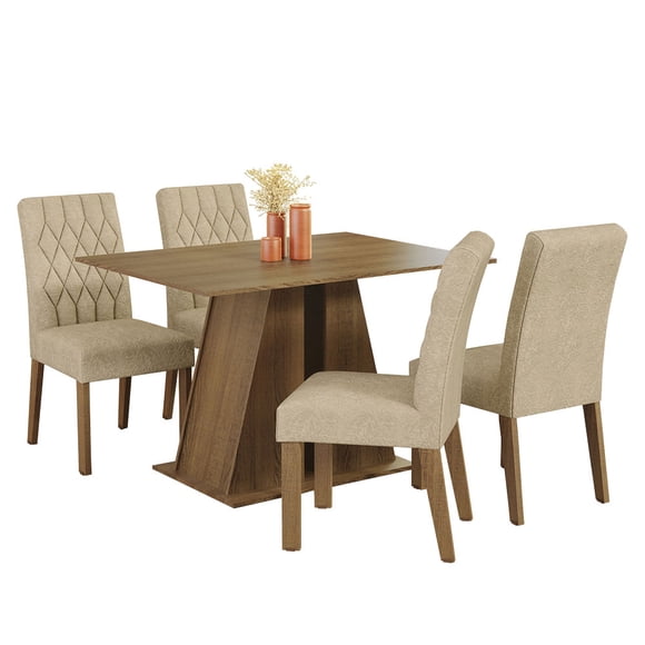Juego de Comedor Mesa y 4 Sillas Madesa Gisele MI