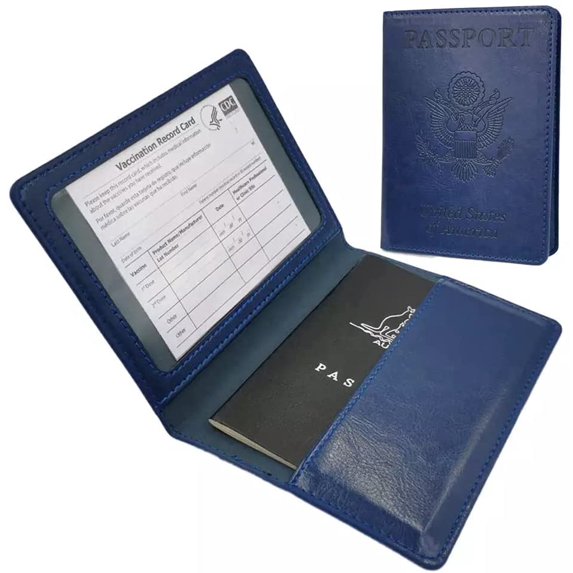 Passport & Vaccination Card Holder w/ FREE Express Shipping - 4-Colors