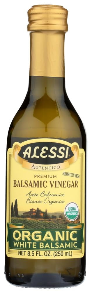 Pack of 6, Alessi Organic White Balsamic Vinegar, 8.5 fl oz