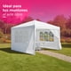 thumbnail image 2 of Toldo Carpa Plegable 3x3 Blanco Reforzado Impermeable Con Paredes, 2 of 6