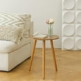 thumbnail image 6 of Round End Table - Mid-Century Modern Side Table for Small Spaces, 6 of 8