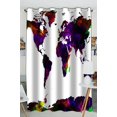 thumbnail image 1 of ABPHQTO Art World Map Cortina de ventana Cortina de cocina Tamaño 130x210 cm (Una pieza), 1 of 2