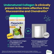 Vetoquinol Flexadin Advanced joint supplement for dogs and cats, once-daily formula with UC-II collagen, clinically proven and vet-recommended, 30 soft chews
