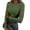 Army Green #009, variant on Women Long Sleeve Shirts Ribbed Knit Fitted Basic Tee Going Out Casual Tops V Neck Underscrub Black XL