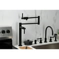 thumbnail image 3 of Kingston Brass KS4700DL Concord Deck Mount Pot Filler Faucet, Matte Black, 3 of 8