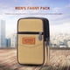 thumbnail image 3 of Bolsa de teléfono para hombre Ehuebsd Riñonera de lona Camel 2 Multi Capa, 3 of 4