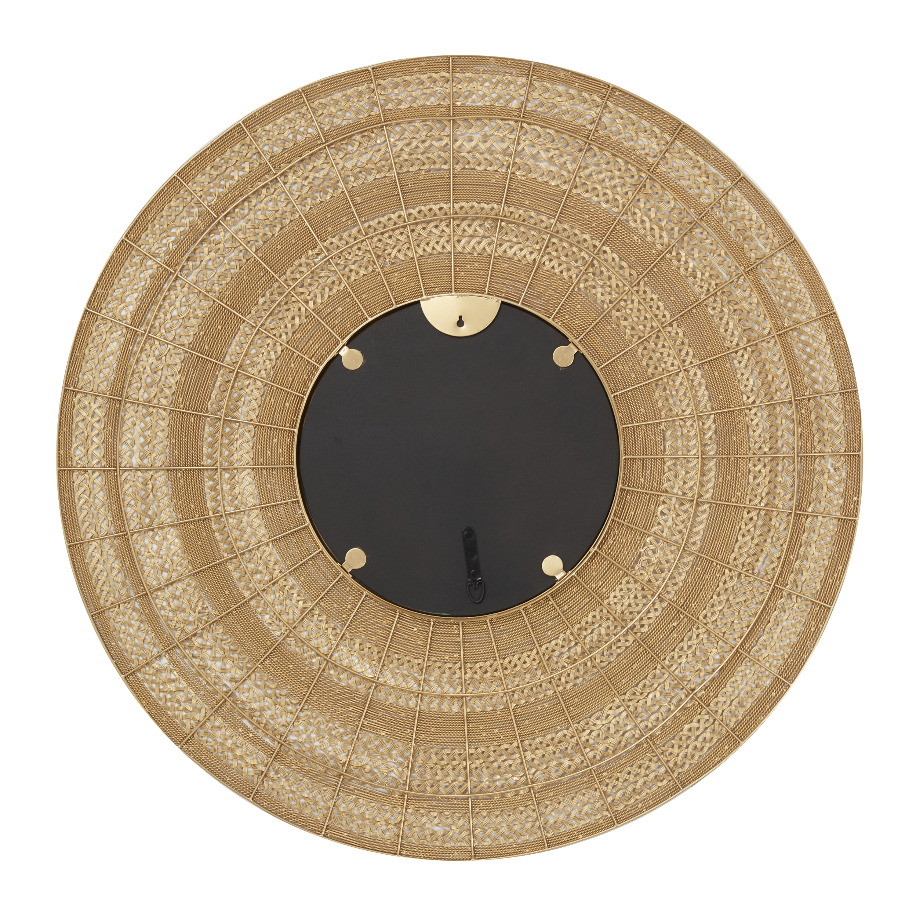 DecMode 40" x 40" Brown Starburst Wall Mirror