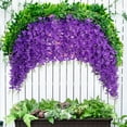 thumbnail image 5 of Imitation Wisteria Garland, Purple Flower Vine, Home Decor, 70-inch Long with 10 Strings, Plastic Material,Vsgery, 5 of 9