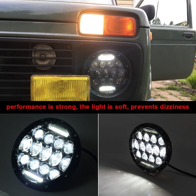 Lights Headlamp,2Pcs Led Headlight 7inch Led Headlight Headlamp For Jeep Wrangler Future-Proof Design