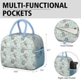 thumbnail image 6 of Lunch Bag Lunch Box for Women Reusable Insulated Lunch Bags,Water-Resistant Floral Sea Turtle Light Green Cooler Lunch Tote Bag, Large Capacity for Work Travel Picnic, 6 of 6
