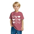 thumbnail image 4 of Agkizg Toddler Girls Summer Top,Short Sleeve T-shirt for Kids,Heart Print Round Neck Top Breathable Casual Graphic Tees, 4 of 4