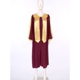 thumbnail image 3 of TiaoBug Womens Mens Choir Pastor Robe Unisex Long Sleeve Color Block Judge Robe Halloween Cosplay Burgundy S, 3 of 7