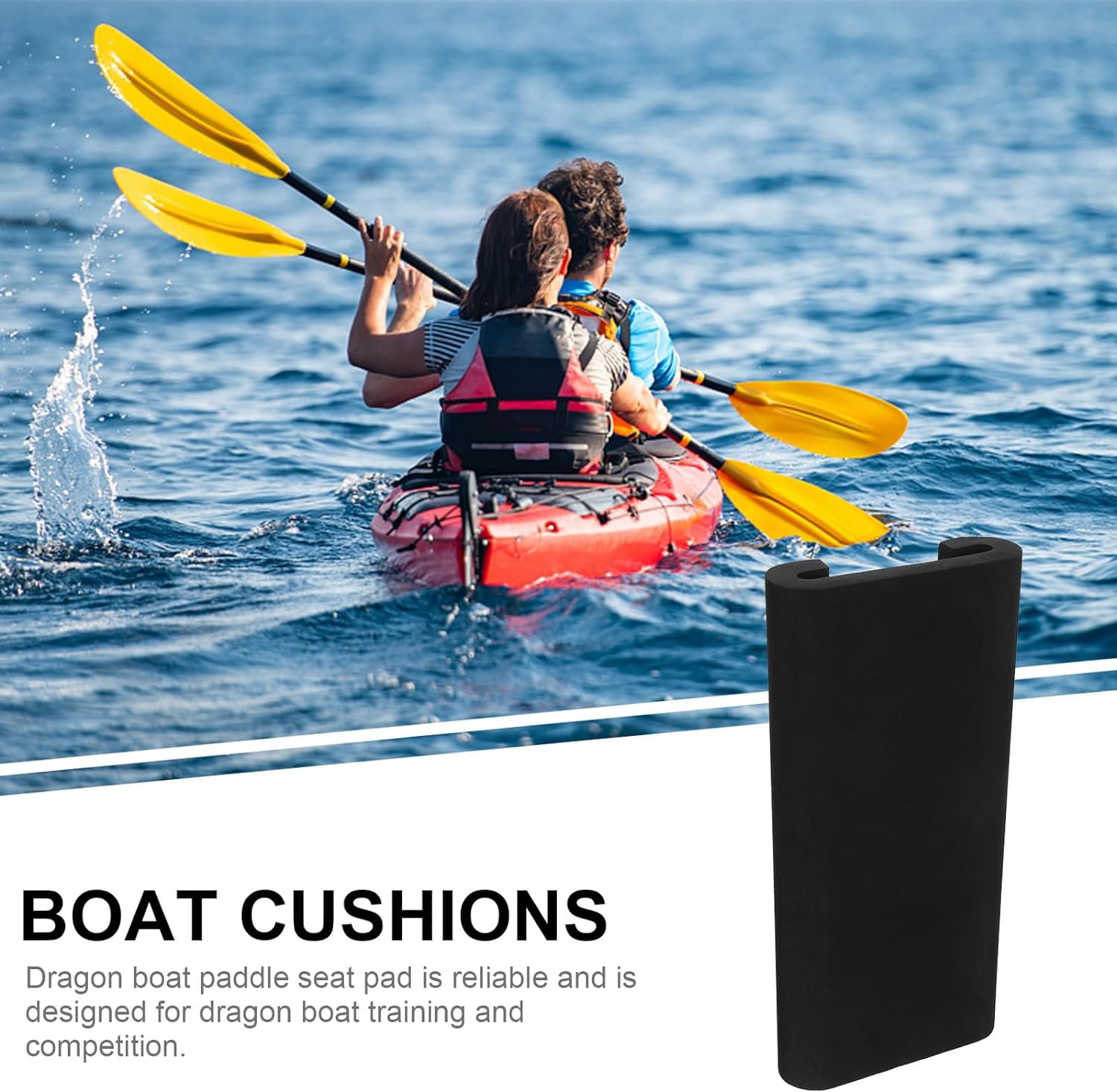 ABPETE Boat Seat Cushion: Dragon Boat Paddle Seat Pad Flotation Cushion Rowing Seat Cushion Kayak Seat Pad for Kayak Watersports Rowing
