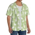 thumbnail image 4 of Xecao offers the Rabbit And Carrot (2) for Men's Casual Short-sleeved Shirt, a button-up collared shirt with a pocket, perfect for beach vacations and yacht travel in the Medium size., 4 of 7